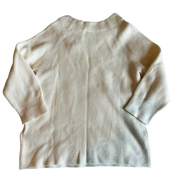 J Crew Crewcuts Sweater Cotton Knit Girl Gold Bow Shirt Ivory Size 6/7 NWT - Picture 2 of 8